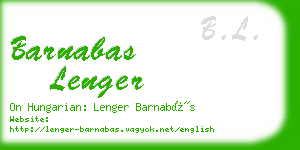 barnabas lenger business card